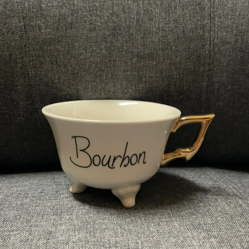 Creative Co-Op Boozy Stoneware Footed Tea Cup